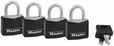Master Lock Outdoor Padlock Weather-Resistant Keyed Alike Lock 4-Pack 131Q