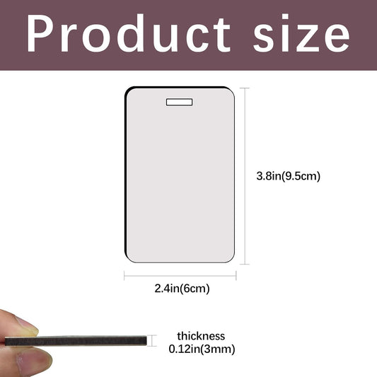 50 pcs Sublimation Luggage tag Blanks White Blank Travel Bag Tags with Strap Double Sided MDF Suitcase Label Tag with Slots Keychains Blanks Handmade DIY Crafting