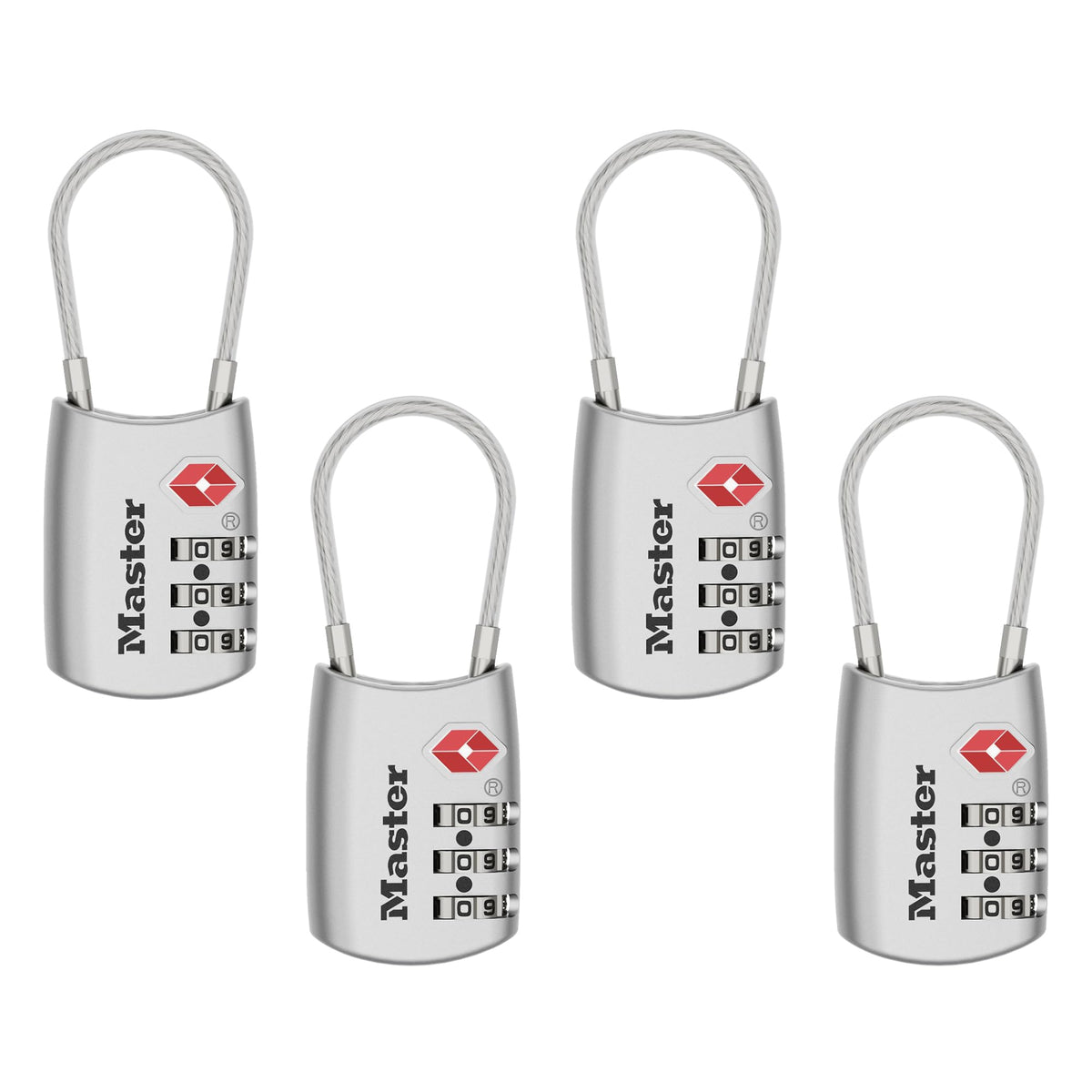 Master Lock TSA Approved Combination Luggage Lock, Assorted, 4688EC4