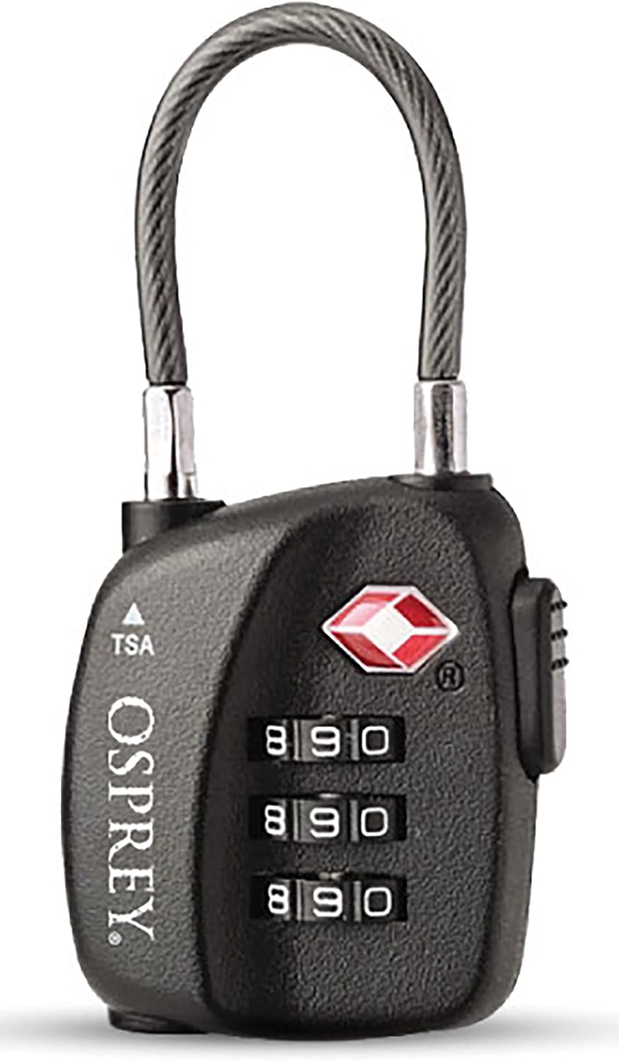 Osprey TSA Approved 3 Dial Cable Luggage Lock, Black