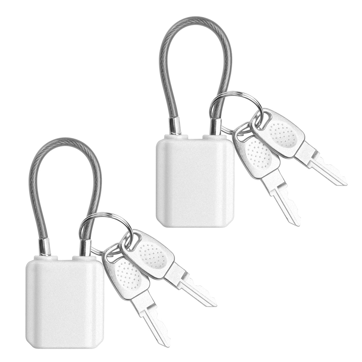 YAODHAOD Luggage Locks with Keys, Mini Size Cable Locks with Keys for Travel Suitcase Locks Padlock Apply to Locker Lock, Suitcase, Carry On, Backpack, Laptop Bag (2PCS) (Black)