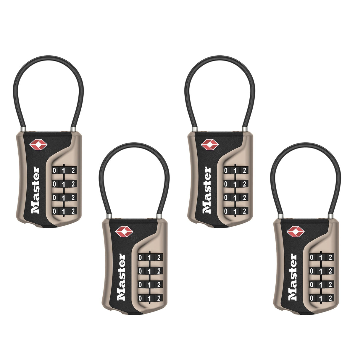Master Lock TSA Approved Combination Luggage Lock, 2-Pack, 4697BLUEC2