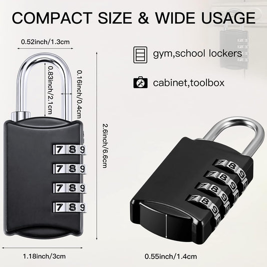 Moxweyeni 20 Pcs 4 Digit Combination Locks Small Combo for Luggage