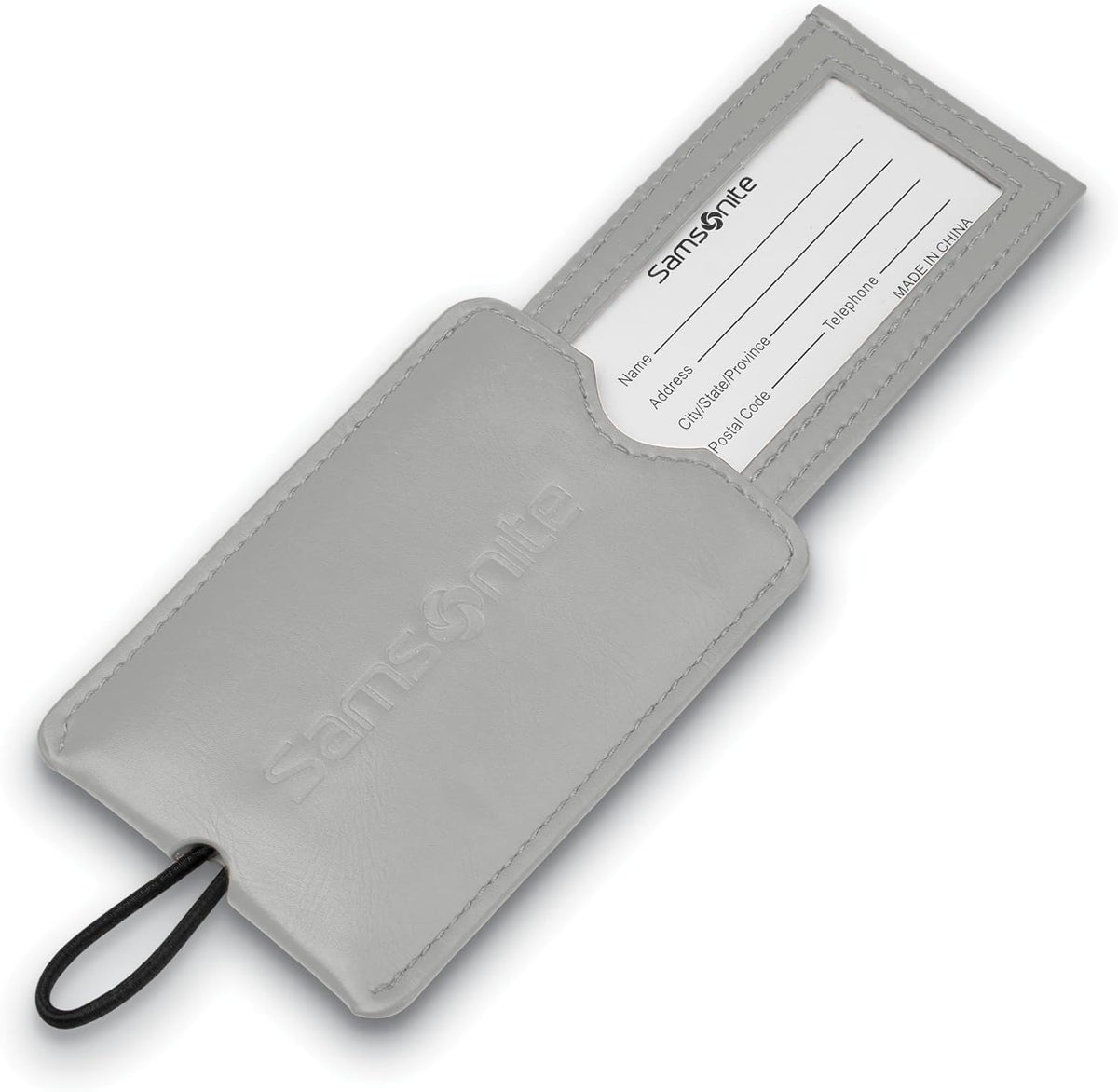 Samsonite 2-Pack Vinyl ID Tags, Light Grey