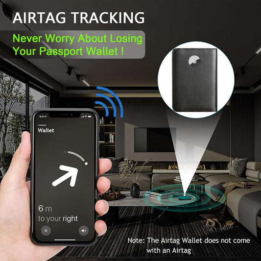 Airtag Passport Holder, Travel Essentials, Passport Cover, RFID Wallet