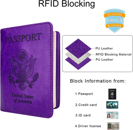 WALNEW Passport Holder for Travel, RFID Passport Wallet, Travel Essentials