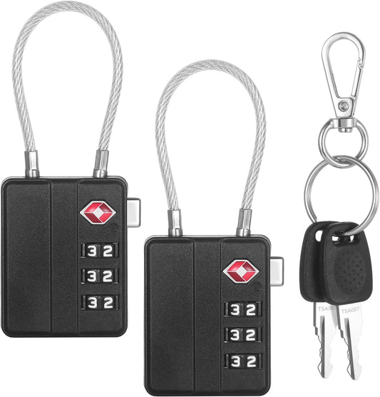 TSA Locks for Luggage, 2 PCS, Small Combination Lock