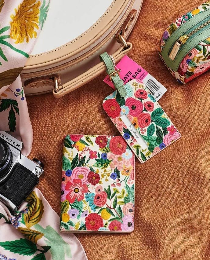 RIFLE PAPER CO. Garden Party Passport Holder, Fits Standard Passports