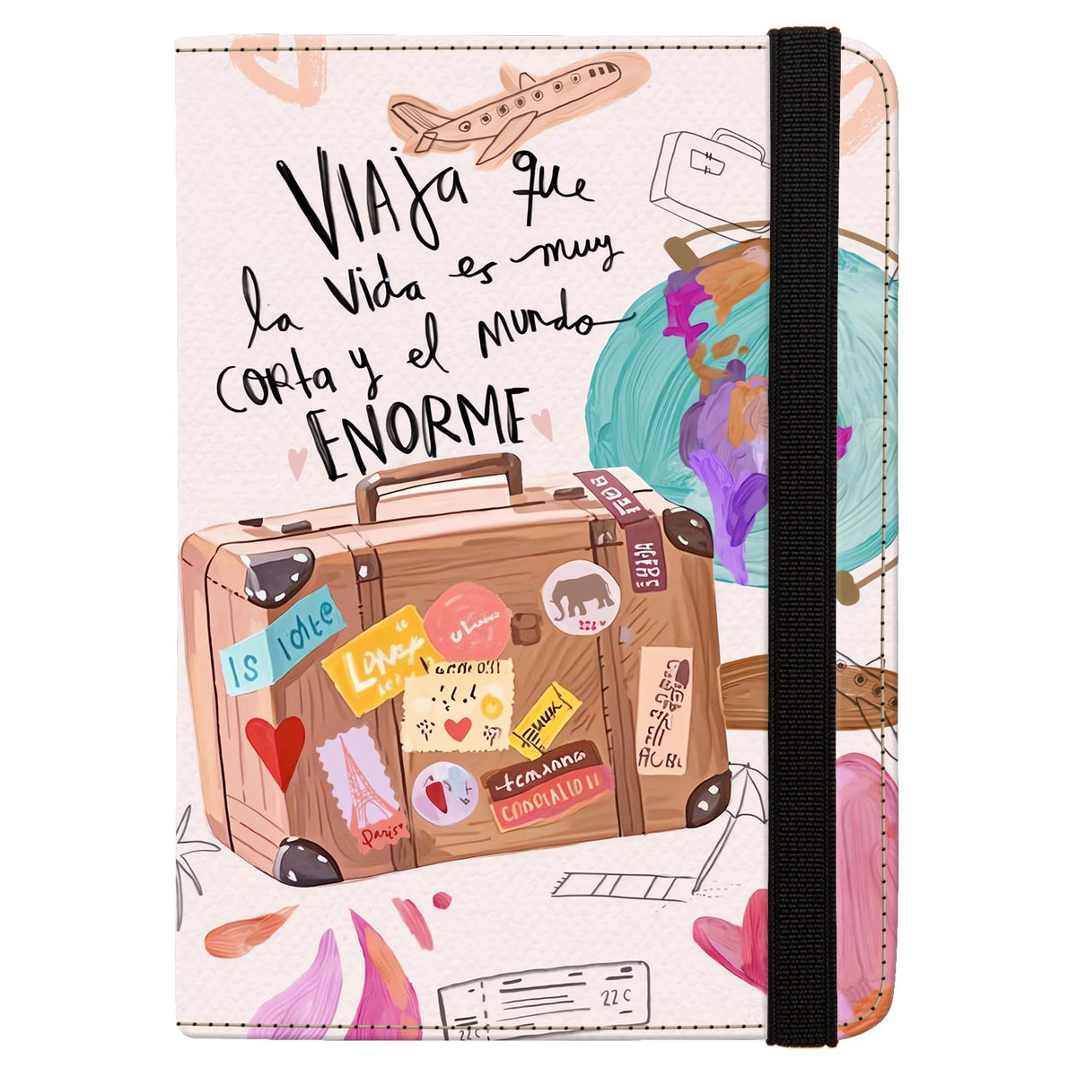 Pink Passport Holder,Cute Passport Cover,Travel Wallet with Credit Card Slots Rfid Blocking passport Wallet Waterproof Documents Organizer Women Men (The Traveler)