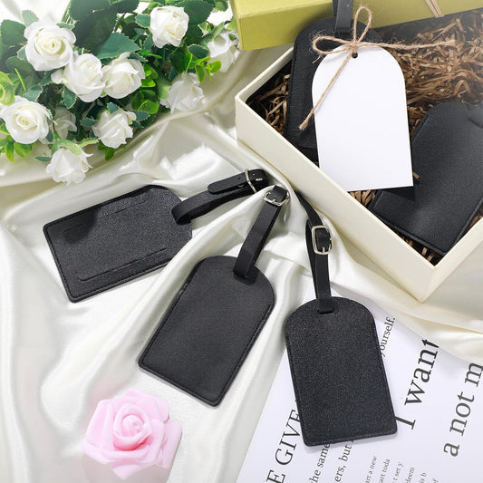 Amylove 48 Sets Leather Luggage Tags Wedding Favor Luggage Tag