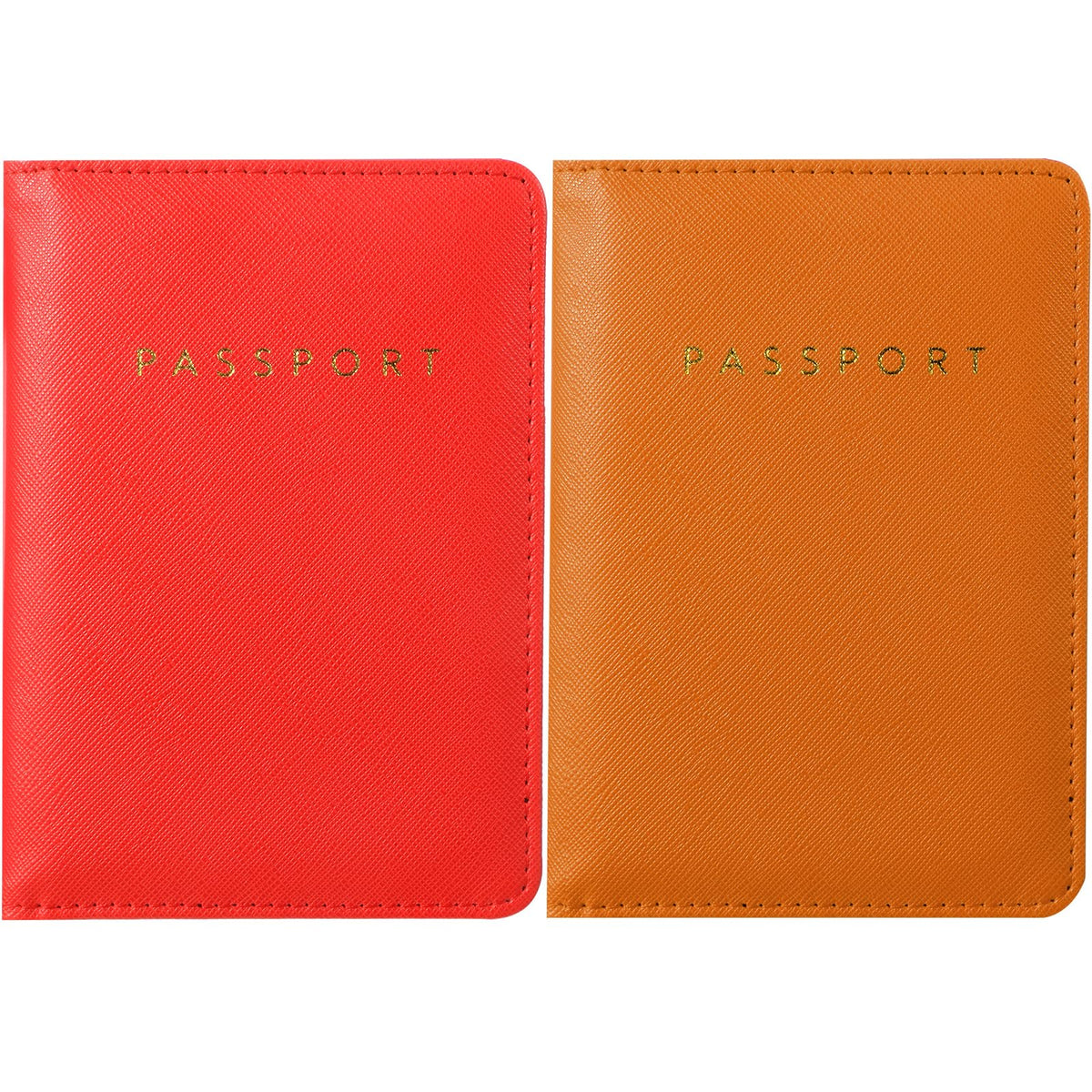 Frienda 2 Pcs Passport Holder Covers Waterproof Leather
