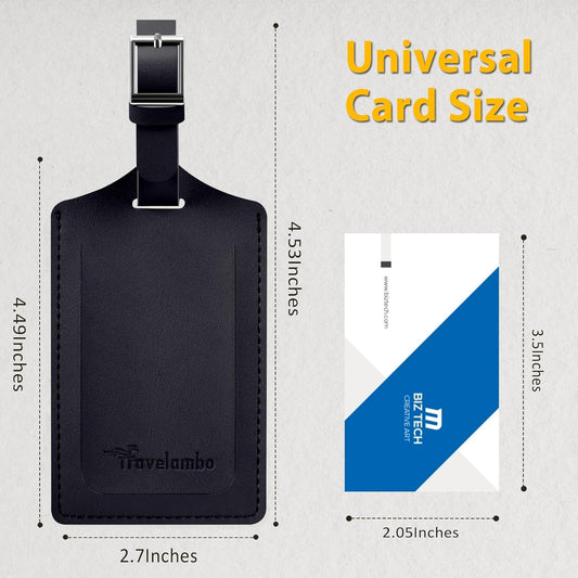 Travelambo 8 Pack Luggage Tags for Suitcases Airplane Travel Essentials