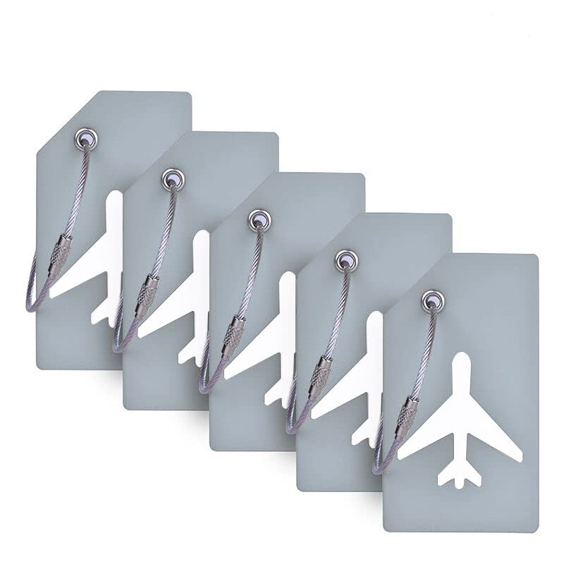 5Pack Silicone Luggage Tag with Name ID Card Perfect to Quickly Spot Luggage Suitcase by Ovener