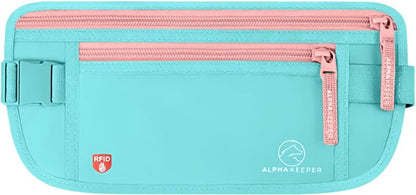 Alpha Keeper Money Belt for Travel Men Women Hidden RFID Passport Holder