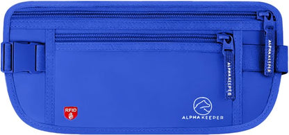 Alpha Keeper Money Belt for Travel Men Women Hidden RFID Passport Holder