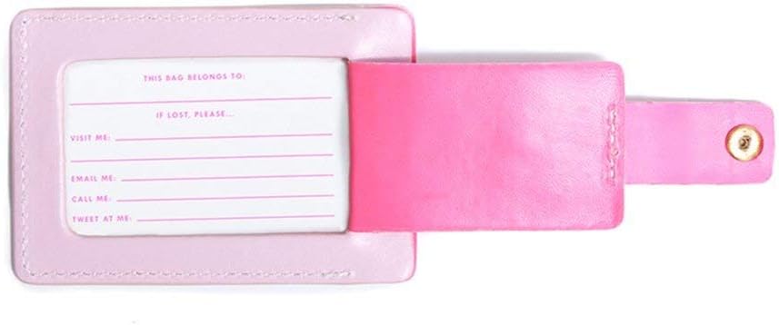 ban.do Quote Leatherette Luggage Tag, I'm Outta' Here (Pink/Metallic)