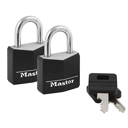 Master Lock Outdoor Padlock Weather-Resistant Keyed Alike Lock 4-Pack 131Q