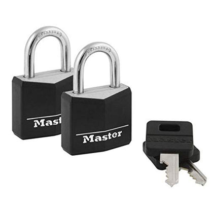 Master Lock Outdoor Padlock Weather-Resistant Keyed Alike Lock 4-Pack 131Q
