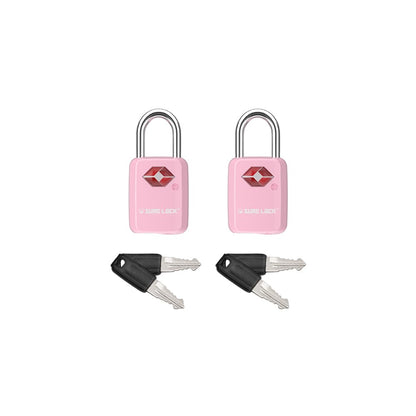 SURE LOCK Mini TSA Approved Keyed Luggage Lock – One Key Opens All, Fits Tight Zipper Gaps & Small Pull Holes, Compact Travel Lock for Suitcases, Backpacks & Handbags