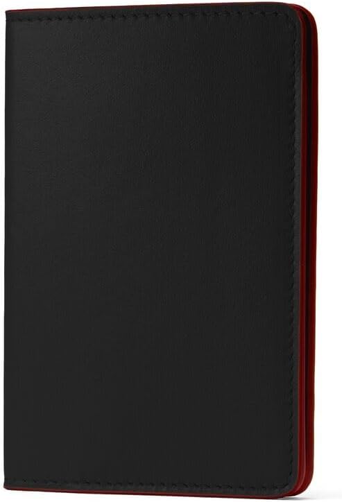 Maruse Leather Passport Holder, Handmade in Italy, Top-Grain Leather Passport Cover with Card Slots