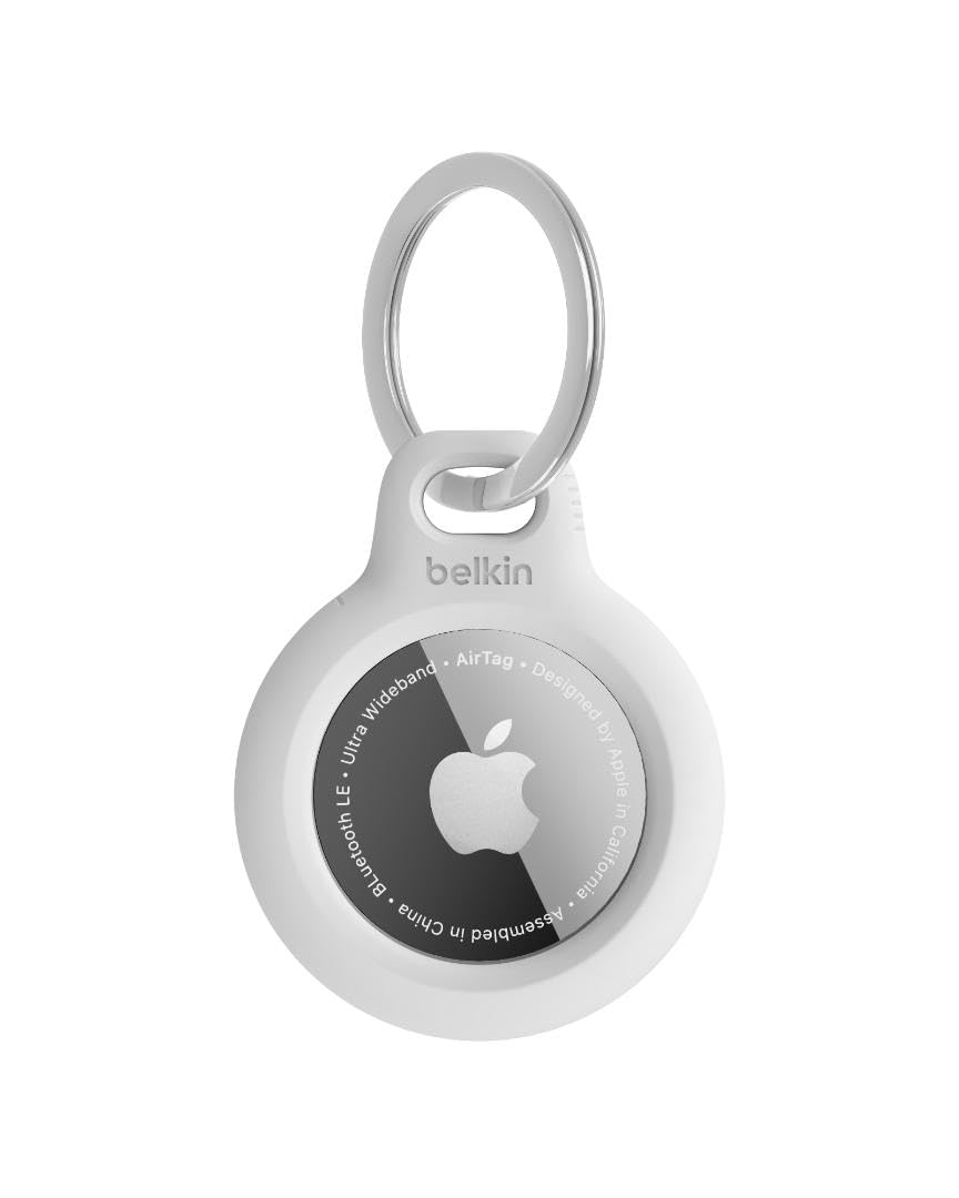 Belkin Apple AirTag Holder Keychain with Key Ring, Scratch-Resistant