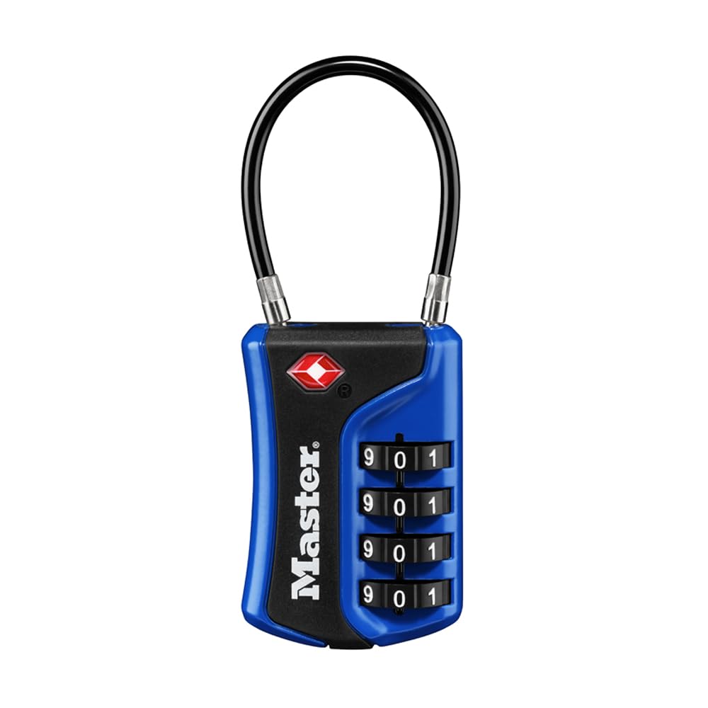 Master Lock 4697D Set Your Own Combination TSA Approved Luggage Lock, 1 Pack, Colors May Vary