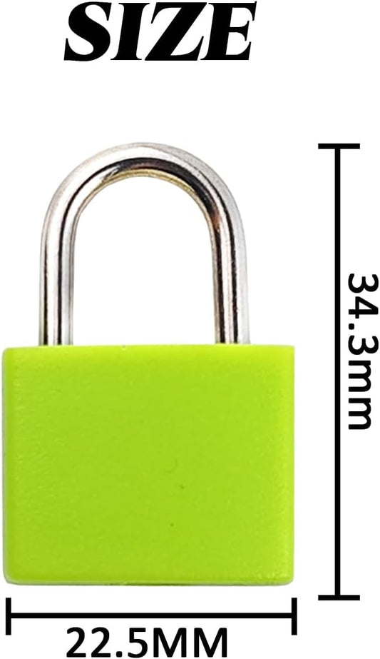 TIHOOD 20PCS Suitcase Locks with Keys Multicolor Mini Keyed Padlock Metal Padlock Luggage Padlocks Plastic-Covered Copper Keyed Padlock for Suitcase, Backpack, Boxes, Laptop Bag