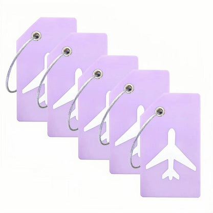 5Pack Silicone Luggage Tag with Name ID Card Perfect to Quickly Spot Luggage Suitcase by Ovener