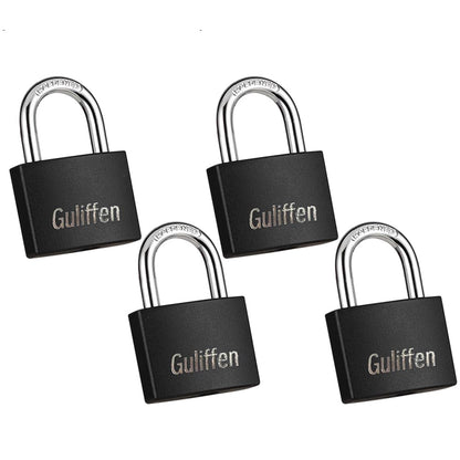Guliffen Small Aluminum Locks with Keys, 3/4-Inch Body Width Mini Locks with Same Key for Briefcase, Boxe, Lockers, Luggage,Backpack, 12 Pack