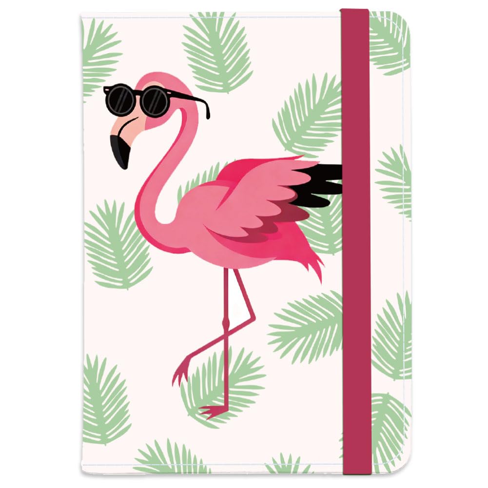 Passport Holder Featuring Delicate Pink and White Blooms PU Leather Travel Document Wallet Feminine Passport Cover for Women 5.9 x 4.3 Inches