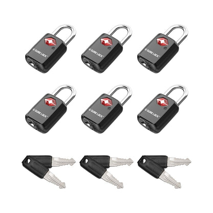 SURE LOCK Mini TSA Approved Keyed Luggage Lock – One Key Opens All, Fits Tight Zipper Gaps & Small Pull Holes, Compact Travel Lock for Suitcases, Backpacks & Handbags