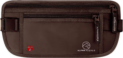 Alpha Keeper Money Belt for Travel Men Women Hidden RFID Passport Holder