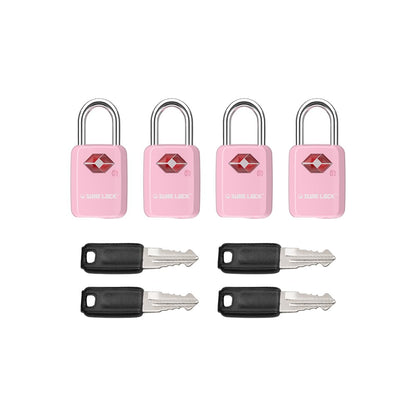 SURE LOCK Mini TSA Approved Keyed Luggage Lock – One Key Opens All, Fits Tight Zipper Gaps & Small Pull Holes, Compact Travel Lock for Suitcases, Backpacks & Handbags