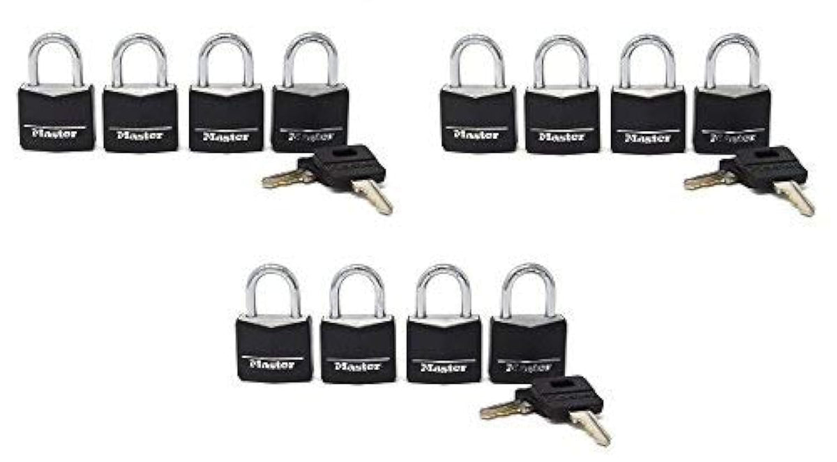 Master Lock Outdoor Padlock Weather-Resistant Keyed Alike Lock 4-Pack 131Q