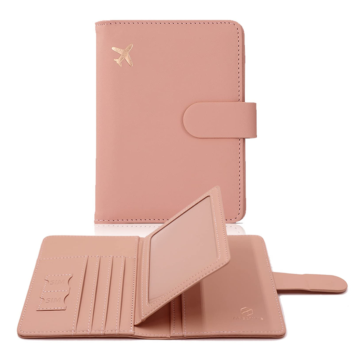 Melsbrinna Rfid Passport Holder for Travel women/Men, Cute Passport Wallet Rfid Blocking Card Slots, Rfid Passport Cover/CaseTravel Wallet, Passport Book Holder (1, Green)