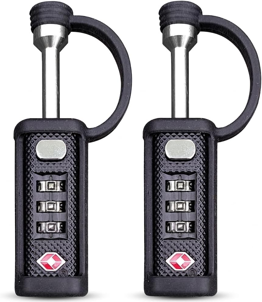 Cut-Resistant Gun Case Lock, TSA Approved Anti-Theft Single Shaft Padlock