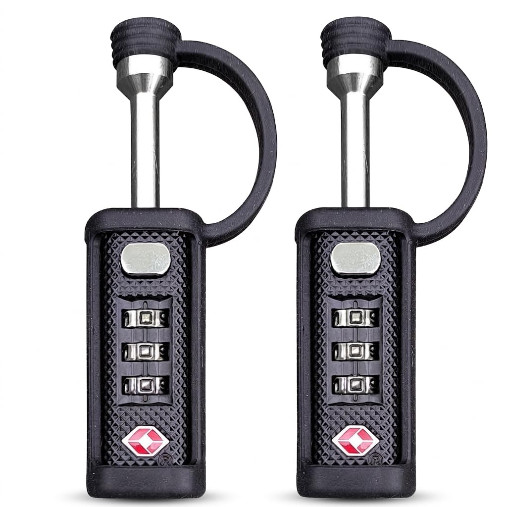 Cut-Resistant Gun Case Lock, TSA Approved Anti-Theft Single Shaft Padlock