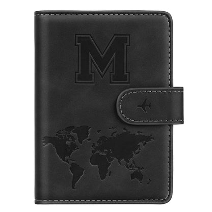 Passport Holder Cover Initial Letter A-Z Travel Wallet Personalized