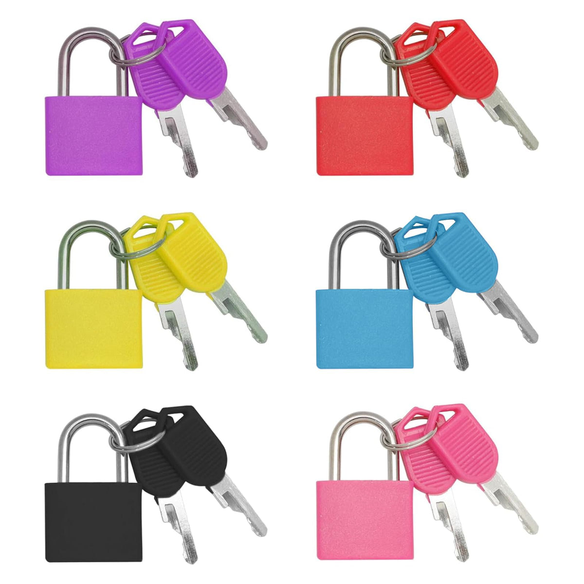 Bonsicoky 18 Pack Suitcase Locks with Keys, Multicolor Padlocks(9 Color)