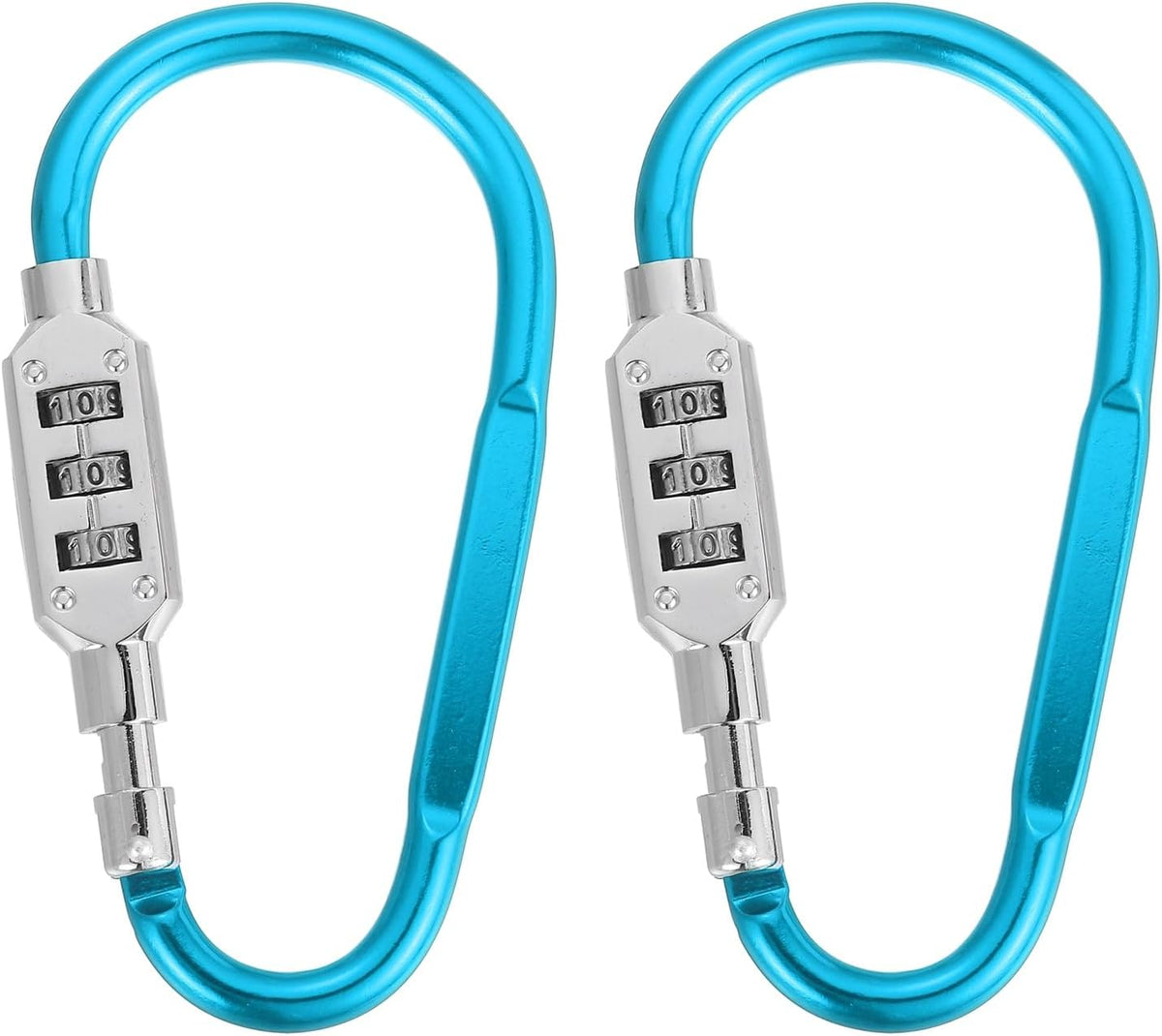 PATIKIL D-Shaped Code Combination Lock 3-Digit Combo 4.8"x2.4" 2 Pcs