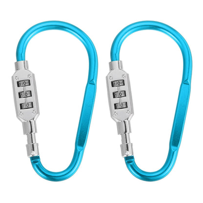 PATIKIL D-Shaped Code Combination Lock 3-Digit Combo 4.8"x2.4" 2 Pcs