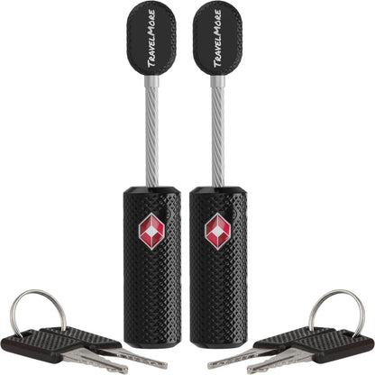 TravelMore TSA Approved Locks for Luggage with Keys, Secure Travel Locks