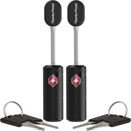 TravelMore TSA Approved Locks for Luggage with Keys, Secure Travel Locks