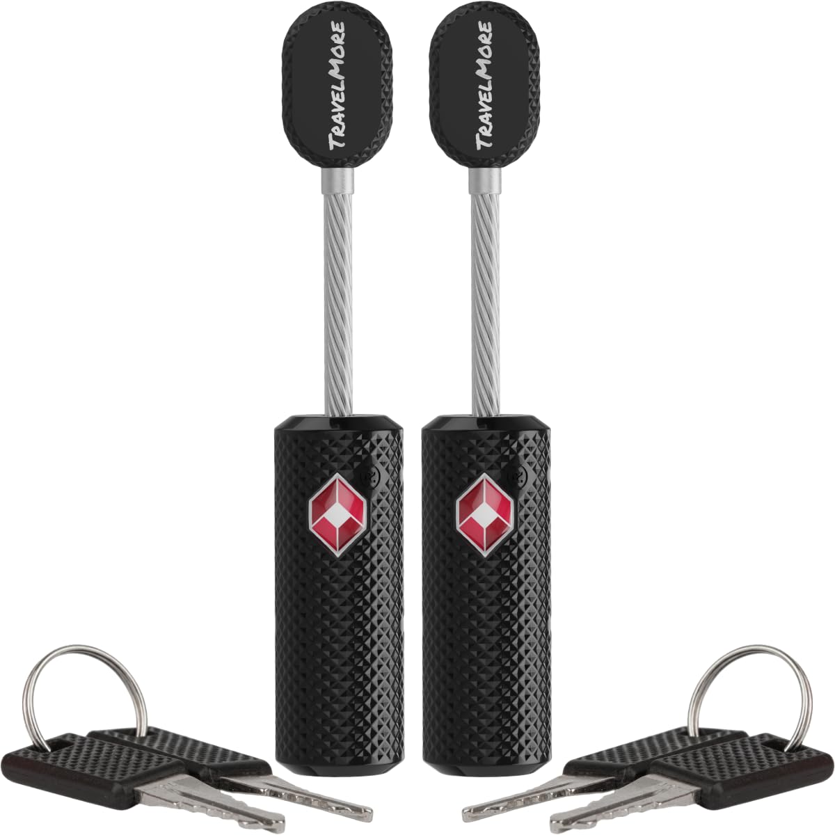 TravelMore TSA Approved Locks for Luggage with Keys, Secure Travel Locks