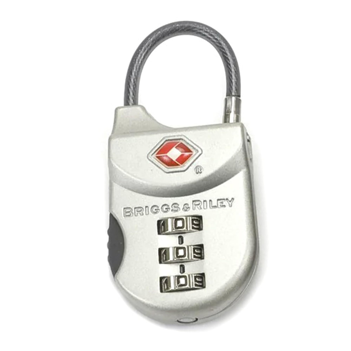 Briggs & Riley TSA Approved Cable Lock for Luggage & Suitcases - Travel Lock, 3 Digit Combination, Flexible Cable for Zippered Bags - Luggage Accessories, Black