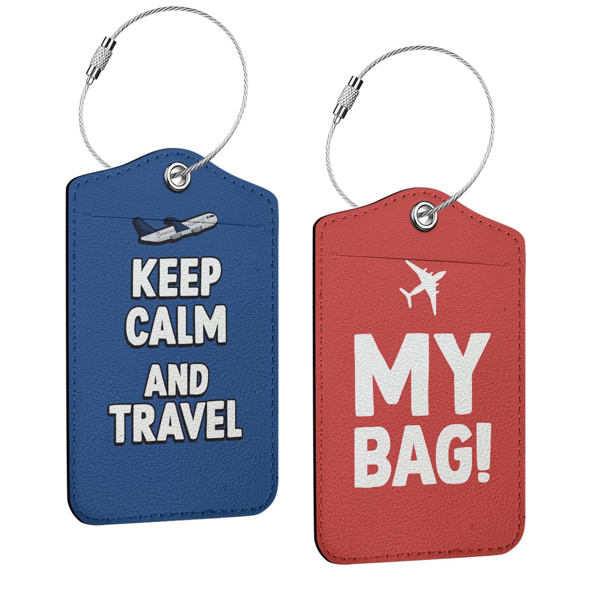 Funny Luggage Tag, Quotes Suitcase Tags with Privacy Flap Metal Loop