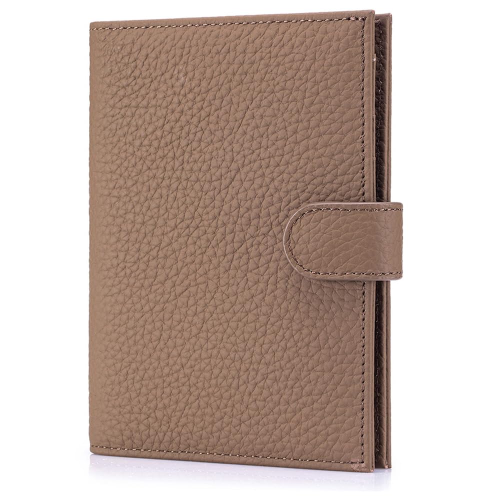 Leather RFID Slim Passport Holder for Travel Women, Gift Ready