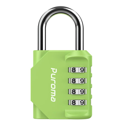 Puroma 2 Pack Combination Lock Locker 4 Digits Combo Padlock Gym Pink
