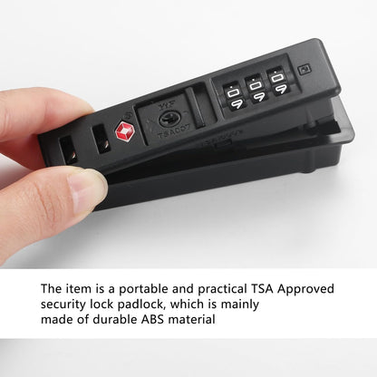 2 PCS TSA Certified Embedded T-S-A 007 Zipper Luggage Locks, Suitable for PC, ABS, PP Rigid Zipper Luggage Case Password Lock Replacement, with 2PCS Spare T-S-A 007 Key