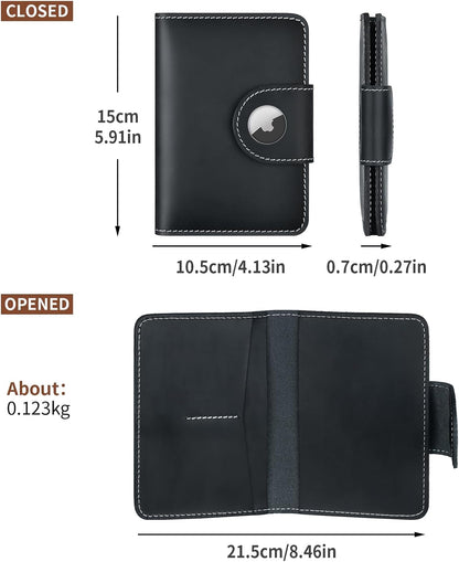 Genuine Leather Passport Holder for Men, Passport Travel Wallet with Credit Card Slot and Boarding Pass Slot Combo, Passport Wallet Case Book Travel Document Holder Cover Accessories